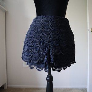 Navy Blue Lacey Shorts